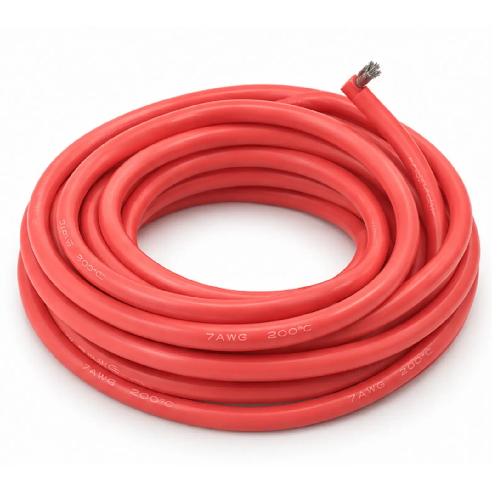 SILICONE WIRE 7AWG RED
